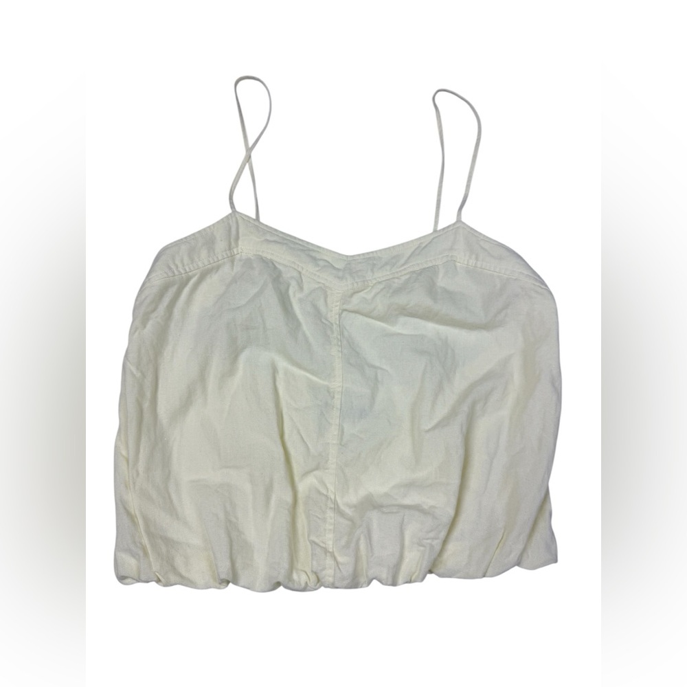 Zara linen balloon top